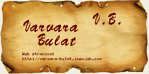 Varvara Bulat vizit kartica